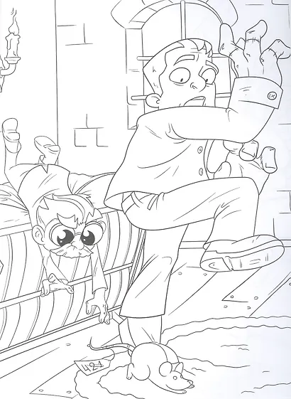 Монстрики и зомби. Не очень страшные раскраски - фото 2