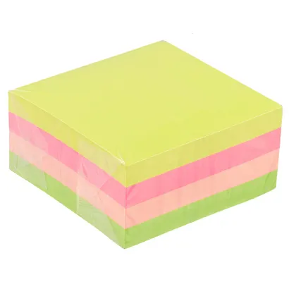 Стикеры, 400 листов, неон, 7.5 х 7.5 х 3.3 см - фото 1