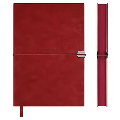 Ежедневник дат. 2026г. А5 176л "Тиволи глосс" красный, кожзам, мягк. переплет, застёжка-резинка, блинт.тиснение, офсет, справ.мат-лы, ляссе, инд.уп - фото 2