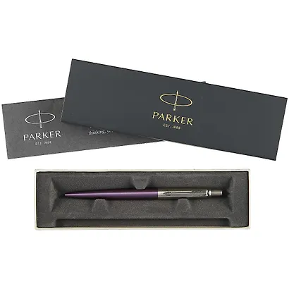 Ручка шариковая Parker, Jotter Victoria Violet CT, подарочная синяя - фото 2