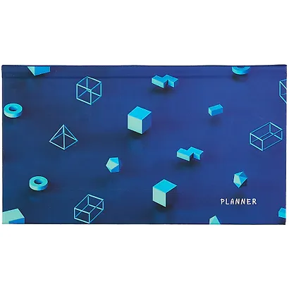 Планинг недат. 64л "Синие акценты" настольный, 7БЦ, мат.лам, покрытие Soft Touch, офсет - фото 1