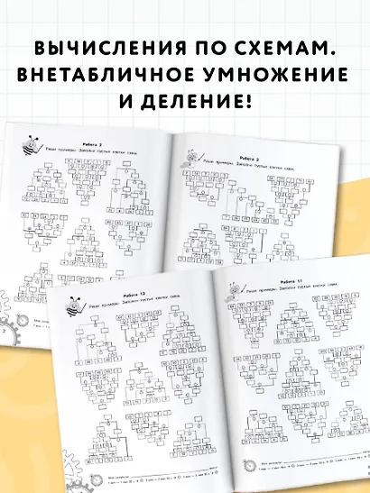 3000 примеров по математике. Вычисления по схемам. Внетабличное умножение и деление с пятью числами. Ответы. 3 класс - фото 4