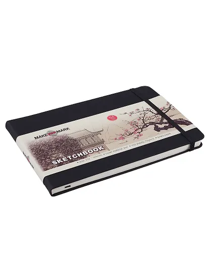 Скетчбук А5 (14,5*21,2) 100л "Make your mark" черн.тв.переплет, резинка, ляссе, инд.уп. - фото 10
