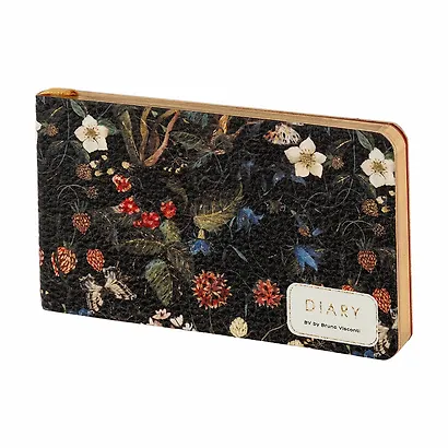 Еженедельник недат. А6 80л "FLORA. ЛЕСНЫЕ ЯГОДЫ" карманный, горизонт, иск.кожа, золотой срез, BrunoVisconti - фото 1