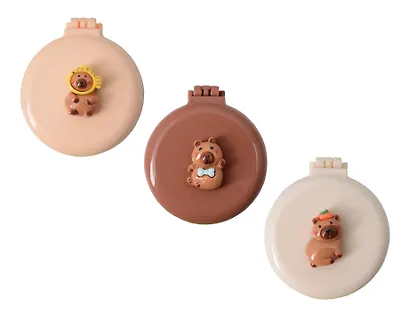 Расческа складная с зеркалом Капибара (пластик) (7см) (12-20250220-2) (Lafilaf) - фото 2