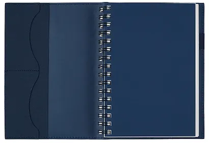 Ежедневник недат. А5 192л "Today"деним, иск.кожа, интегр.переплет, тонир.блок, тисн.фольгой, евроспираль, офсет - фото 3