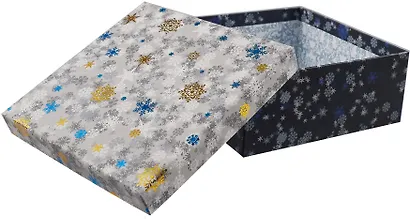 Коробка подарочная "Snowflaces" 18*18*7,5см, Новый год, картон - фото 4