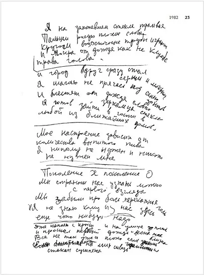 Виктор Цой. Подлинные черновики. Песни, рукописи, рисунки. Памятный альбом - фото 6