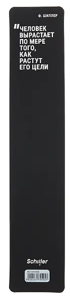 Закладка для книг пластиковая "Человек вырастает по мере того, как растут его цели", Schiller - фото 2
