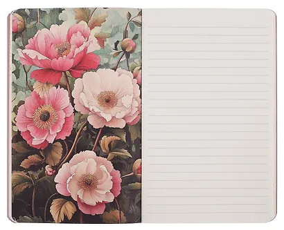 Книга для записей 130*210 32л "Creative. Inspired by William Morris (пионы на темном фоне)" скрепка - фото 5