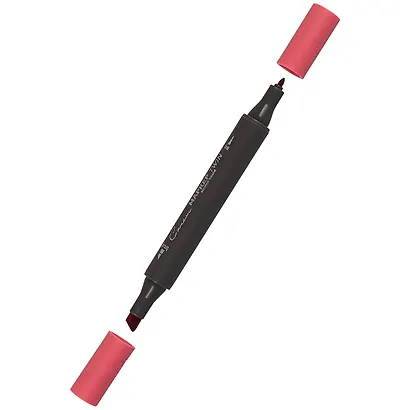 Маркер художественный "Сонет" темно-розовый, двухсторон., тонк. и широк.долото, Сонет - фото 2