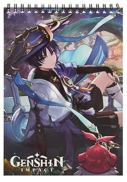 Геншин. Творческий блокнот cо стикерами A5. Избранный Странник - фото 1