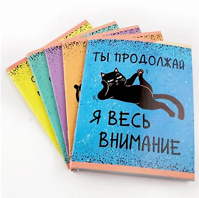 Тетради А5 48л кл. "День кота" выб.лак с черн.пигментом (термоподъем), скрепка, офсет - фото 6