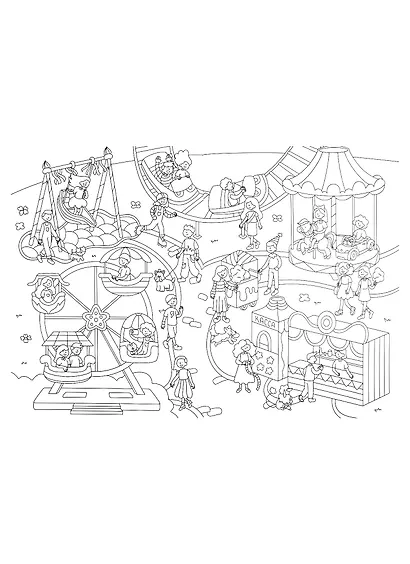 РАСКРАСКА-ВИММЕЛЬБУХ. ВЕСЁЛЫЙ ГОРОД - фото 3