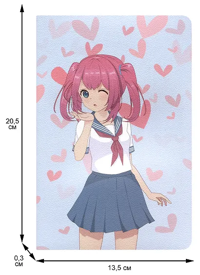 Тетрадь в клетку Kairui, Anime girls, 32 листа, в ассортименте - фото 3