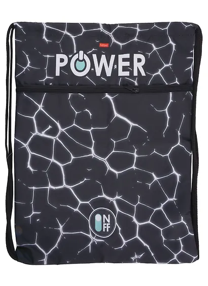 Мешок для сменной обуви "Энерджи" 34*47см, 1отд., карман на молнии, инд.уп. - фото 1