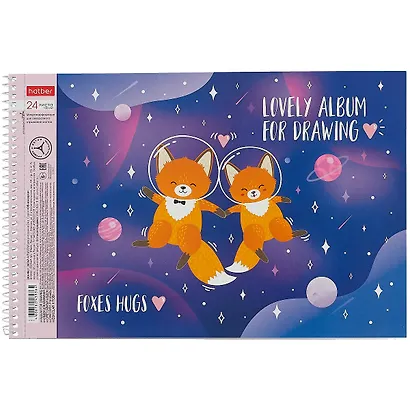 Альбом для рисования Hatber, "Обнимашки", А4, 24 листа, на спирали, в ассортименте - фото 3