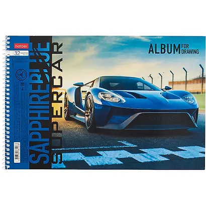 Альбом для рисования Hatber, BLUEsupercar, А4, 32 листа, на спирали, в ассортименте - фото 5