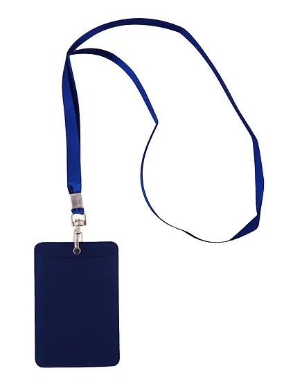 Чехол для пропуска на ленте, синий, 10.5 х 7 см - фото 2