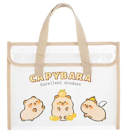 Портфель 13 отд "Capybara", тканевые ручки - фото 1