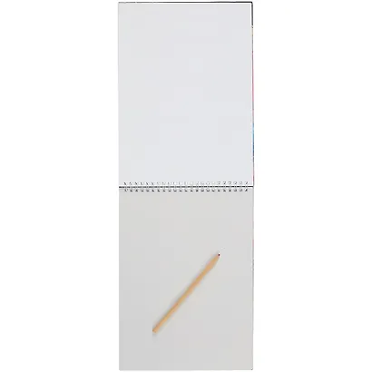 Скетчбук А4 40л "Ванильное небо" белый и серый офсет 80г/м2, обложка картон, гребень - фото 2