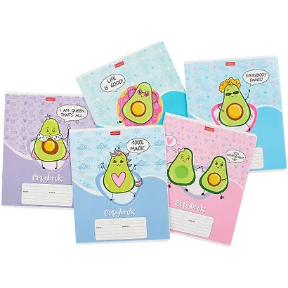 Тетрадь в линейку Hatber, "Веселые Авокадики", 12 листов, в ассортименте - фото 7