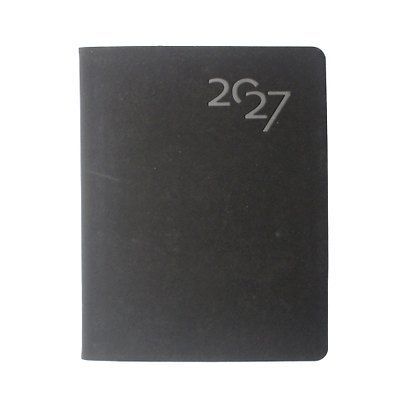 Ежедневник дат. 2027г. А6 176л "Soft Touch" черный, иск.кожа, интегр.переплет, тонир.блок, скругл.углы, ляссе, инд.уп - фото 2