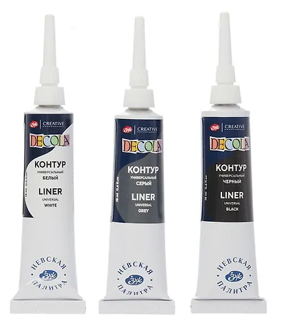 Контуры акриловые 03цв "Decola" 18мл, универсальные, к/к, ЗХК - фото 3