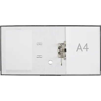 Папка архивная 70мм А4 "Business" арочн.механизм, черный - фото 4