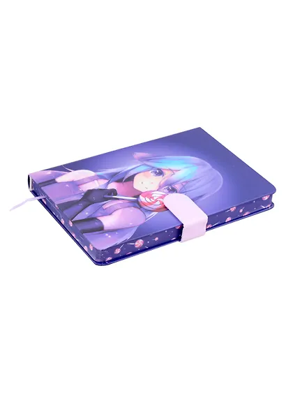 Блокнот с магнитной застежкой Аниме Девушка с леденцом (Сёдзё) (цветная) (256стр) (13x19) - фото 3