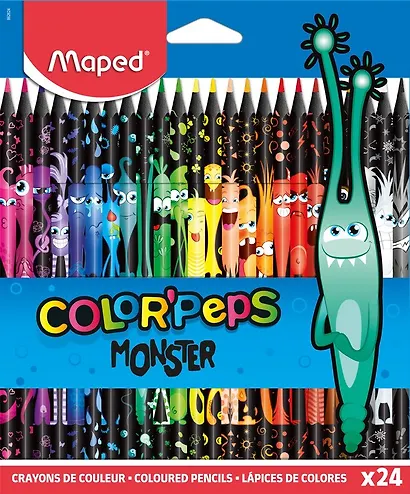 Карандаши цветные «Color'Peps Monster», Maped, 24 цвета - фото 1