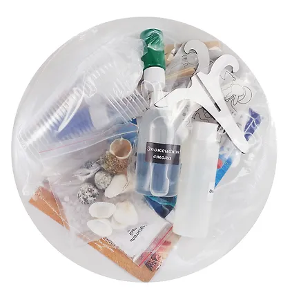 Набор для рисования абстрактных картин эпоксидной смолой. "Океан". - фото 3