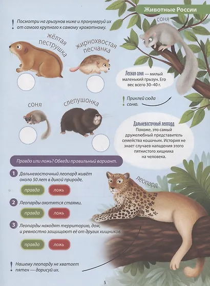 Животные. Активити-атлас с наклейками - фото 3