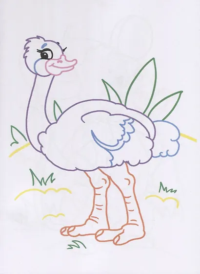 Звери со всего света. Раскраски с цветным контуром - фото 3