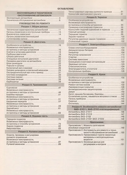 Руководство по ремонту автомобилей ВАЗ-2101, ВАЗ-21011, ВАЗ-21013, ВАЗ-2102, ВАЗ-21021, ВАЗ-21023 - фото 2
