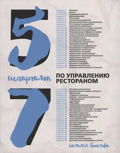 57 шпаргалок по управлению рестораном - фото 1