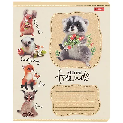 Тетрадь в линейку Hatber, "Пушистые зверушки", 12 листов, в ассортименте - фото 6