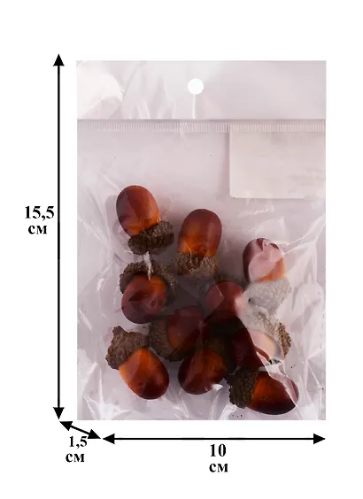 Искусственный декор Желуди 3см*10шт (орр) - фото 2