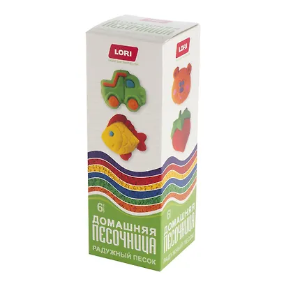 Набор для творчества Домашняя песочница "Радужный песок" 6 цветов по 80 гр - фото 5
