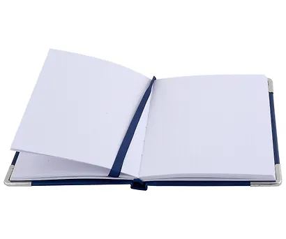 Записная книжка А6 80л кл. "SILVER. Синий" 7БЦ, обл.кож.зам, тиснение серебр.фольгой, 2 ляссе - фото 8