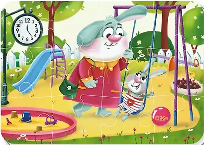 Мягкий магнитный пазл "Распорядок дня. Веселый день". 12 элементов - фото 2