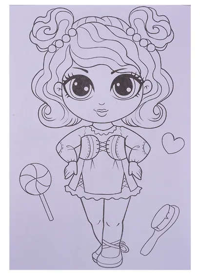 Набор раскрасок для девочек "Стильные девчонки" (комплект из 4 книг) - фото 5