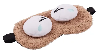 Маска для сна «Глазки», бежевая, плюш, Lafilaf - фото 4