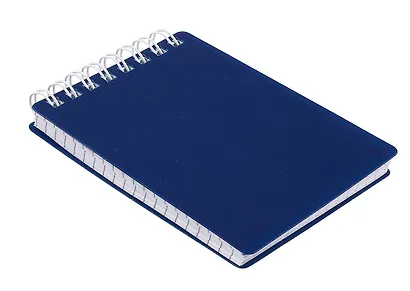 Блокнот А7 80л кл. "CANVAS" синий, пласт.обл, спираль - фото 3