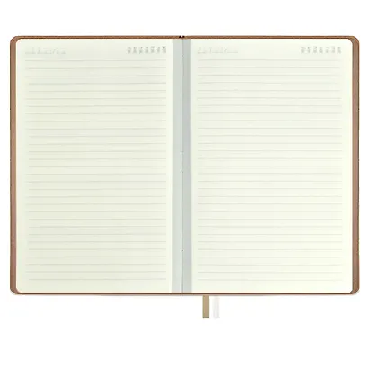 Ежедневник недат. А5 160л "Бакстер" коричневый, белый, кожзам, тв.переплет, карман, офсет, ляссе - фото 7