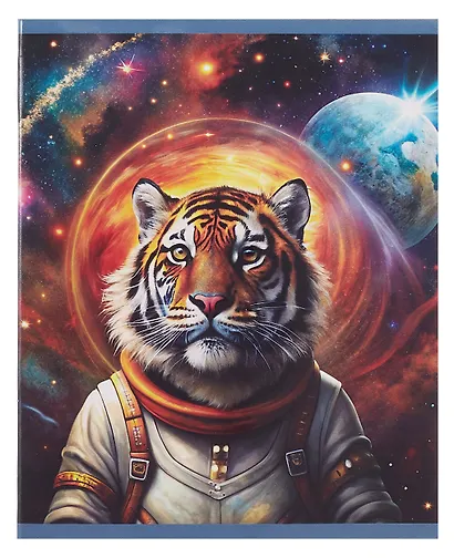 Тетрадь 48л кл. "Герои космоса" мел.картон, твин-лак, ассорти - фото 1