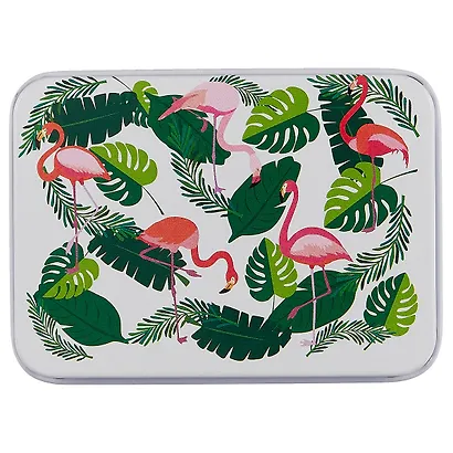 Шкатулка Фламинго и листья (9х7х3) (металл) - фото 2