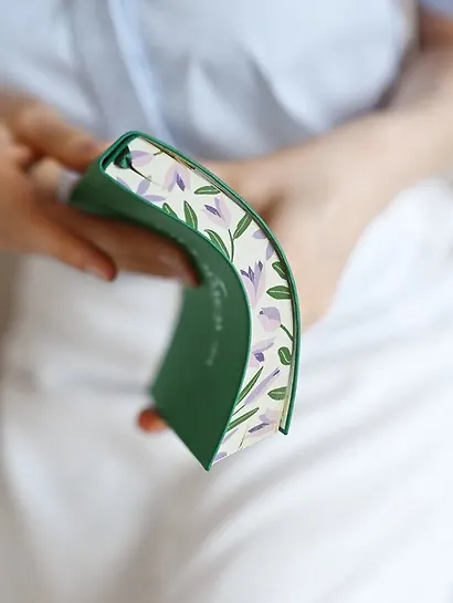 Ежедневник дат. 2026г. А5 176л 140x200 мм "Garden" зеленый, иск.кожа, мягк.переплет, тисн.фольгой, цвет.обрез - фото 6