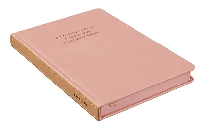 Ежедневник недат. А5 160л "Буйвол" пепельно-розовый, бежевый, кожзам, тв.переплет, блинтовое тиснение, офсет, ляссе - фото 2