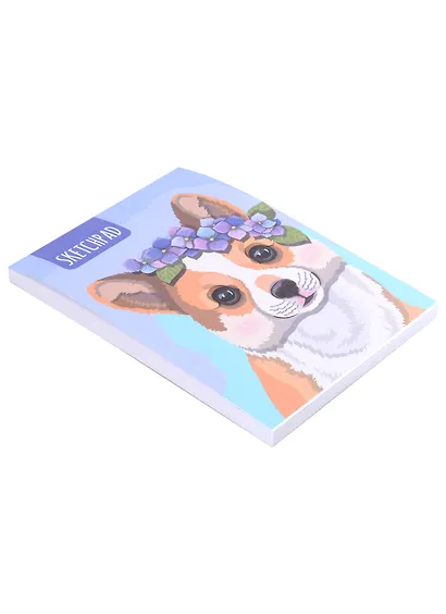 Скетчбук А5 40л "Корги с венком" 150г/м2, склейка - фото 2